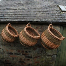 Load image into Gallery viewer, Curved Log Basket - Buff &amp; Natural Brown Willows
