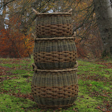 Load image into Gallery viewer, (Customer Request) Curved Log Basket - Natural Green &amp; Brown willows