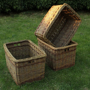 Set of rectangular log baskets UK Made