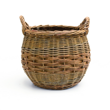 Load image into Gallery viewer, (Customer Request) Curved Log Basket - Natural Green &amp; Brown willows